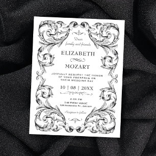Invitación Boda gótica vintage