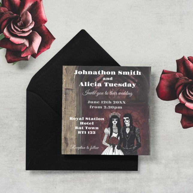Invitación boda gótico Ambiente oscuro y gótico (Subido por el creador)