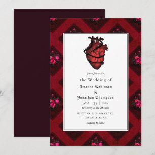 Invitación Boda gótico caprichoso