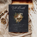 Invitación Boda gótico con flor vintage y mariposa<br><div class="desc">Invitación de casamiento gótico con floral vintage y mariposa</div>