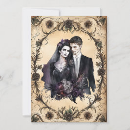 Invitación Boda gótico de amor inmortal