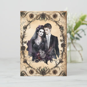 Invitación Boda gótico de amor inmortal