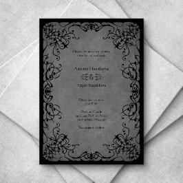 Invitación Boda gótico de Black Lace