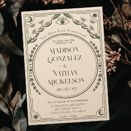 Invitación Boda gótico elegante de Olive Tarot