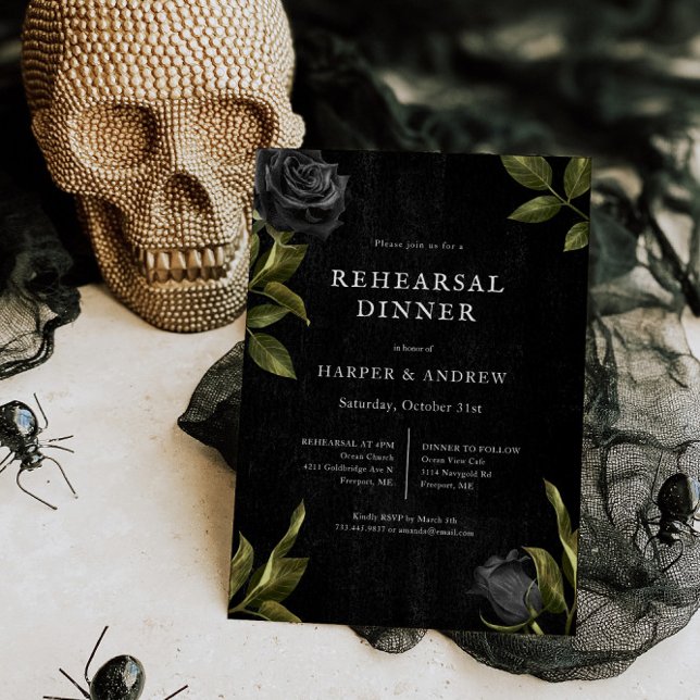 Invitación Boda Gótico Halloween Ensayo Cena (Subido por el creador)