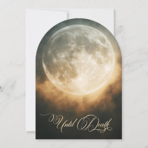 Invitación Boda gótico oscuro de arco lunar completo