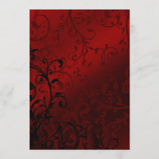 Invitación Boda gótico Red Damask