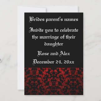 Invitación Boda gótico simple