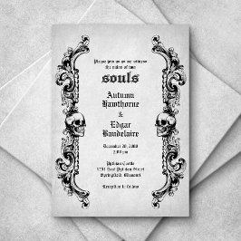 Invitación Boda gótico Skull