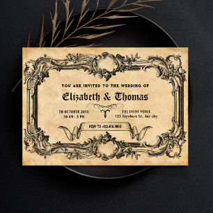Invitación Boda gótico vintage