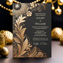 Boda Grabado en relieve del Relieve metalizado dor