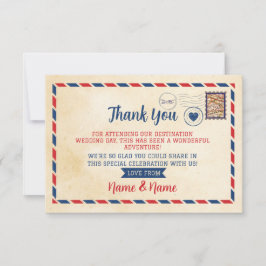 Invitación Boda Gracias Avión De Viaje Postcard