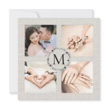 Boda Gracias Collage de fotos Monogramado