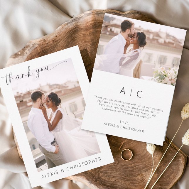 Invitación Boda Gracias Foto Minimalista (Subido por el creador)