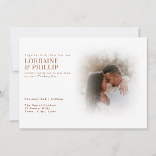 Invitación Boda gradiente de fotos de momentos felices