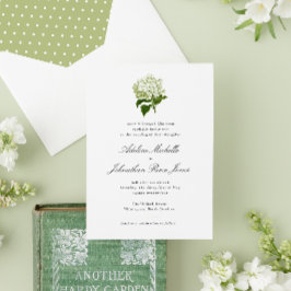 Invitación Boda Grandmillennial de Hortensia Blanca