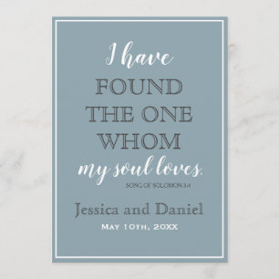 Invitación Boda gris de carbón azul turbio moderno