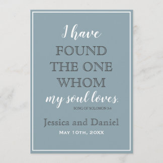 Invitación Boda gris de carbón azul turbio moderno