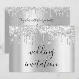 Invitación Boda Gris Gris Gris Gris Black Spark