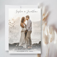 Boda Guardar la fecha 2 Fotos Bonito Script Font