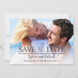 Invitación boda Guardar la tarjeta de fecha con fo
