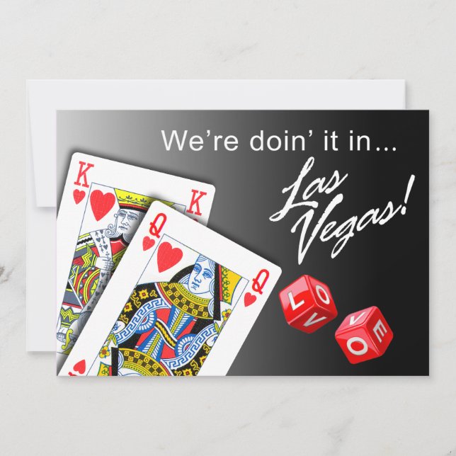 Invitación Boda - Hacerlo en negro en Las Vegas (Anverso)