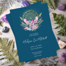 Boda Handfasting Boho Cristal Rosa Mandala Dorado