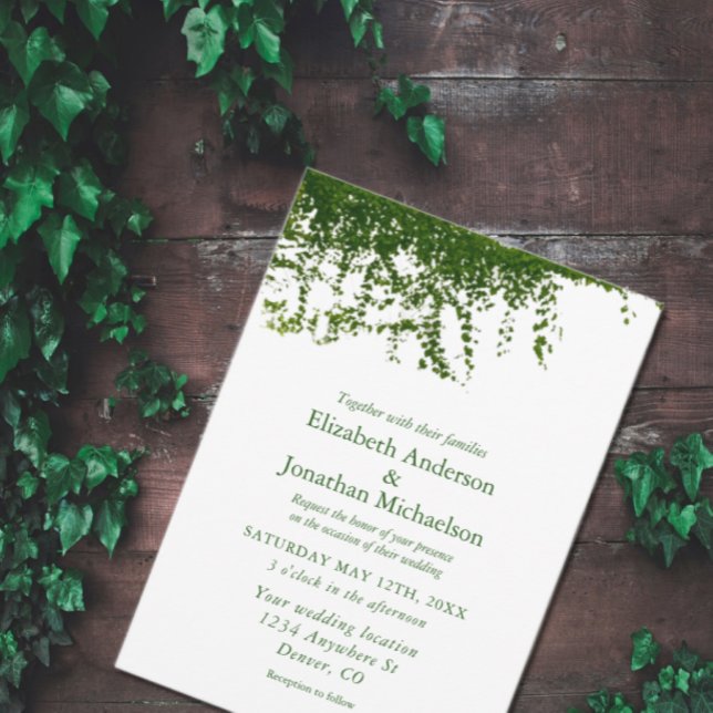 Invitación Boda Hanging Ivy Greenery (Subido por el creador)