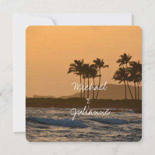 Invitación Boda Hawaii Sunset