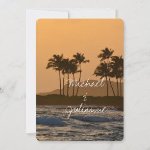 Invitación Boda Hawaii Sunset