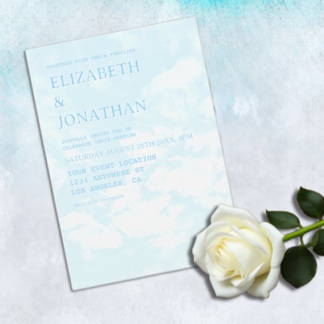 Invitación Boda hecha en el cielo (Subido por el creador)