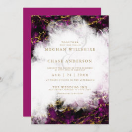 Invitación Boda | Hermoso Geode Crystal Garnet