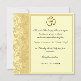 Invitación Boda hindú de oro