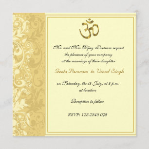 Invitación Boda hindú de oro