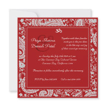 boda hindú del damasco rojo y blanco