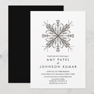 Invitación Boda hindú india dibujada a mano