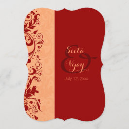 Invitación Boda hindú roja
