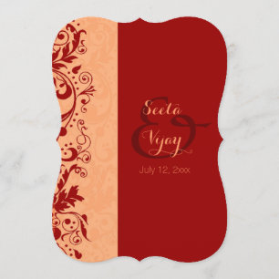 Invitación Boda hindú roja
