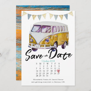 Invitación Boda hippie Guardar la fecha
