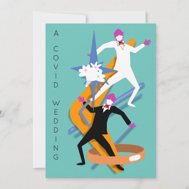 Invitación BODA HOMBRE GAY COBRADO por Slipperywindow (Anverso)