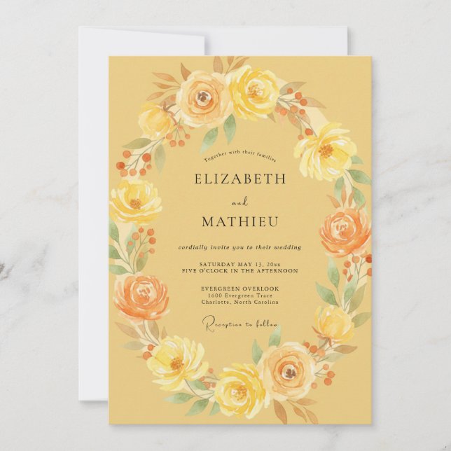 Invitación Boda Honey Amber Rose (Anverso)