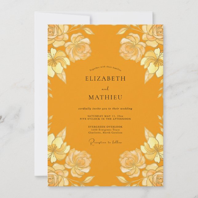 Invitación Boda Honey Rose (Anverso)