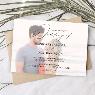Invitación Boda horizontal 4 moderno fotográfico