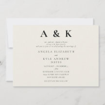Boda Horizontal Moderna Monograma Beige
