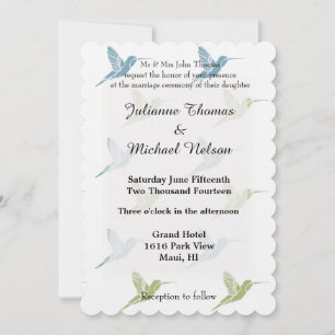 Invitación Boda Hummingbirds