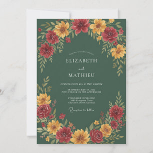 Invitación Boda Hunter Gold Dahlia