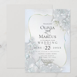 Invitación BODA   Icy Blue Pearl Shimmer