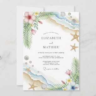 Invitación Boda Idílica en la Costa de Ensueño