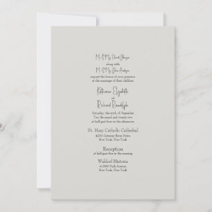 Invitación Boda Iglesia Beige Cruz Eucalipto