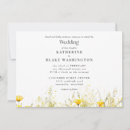 Invitación Boda II de color amarillo